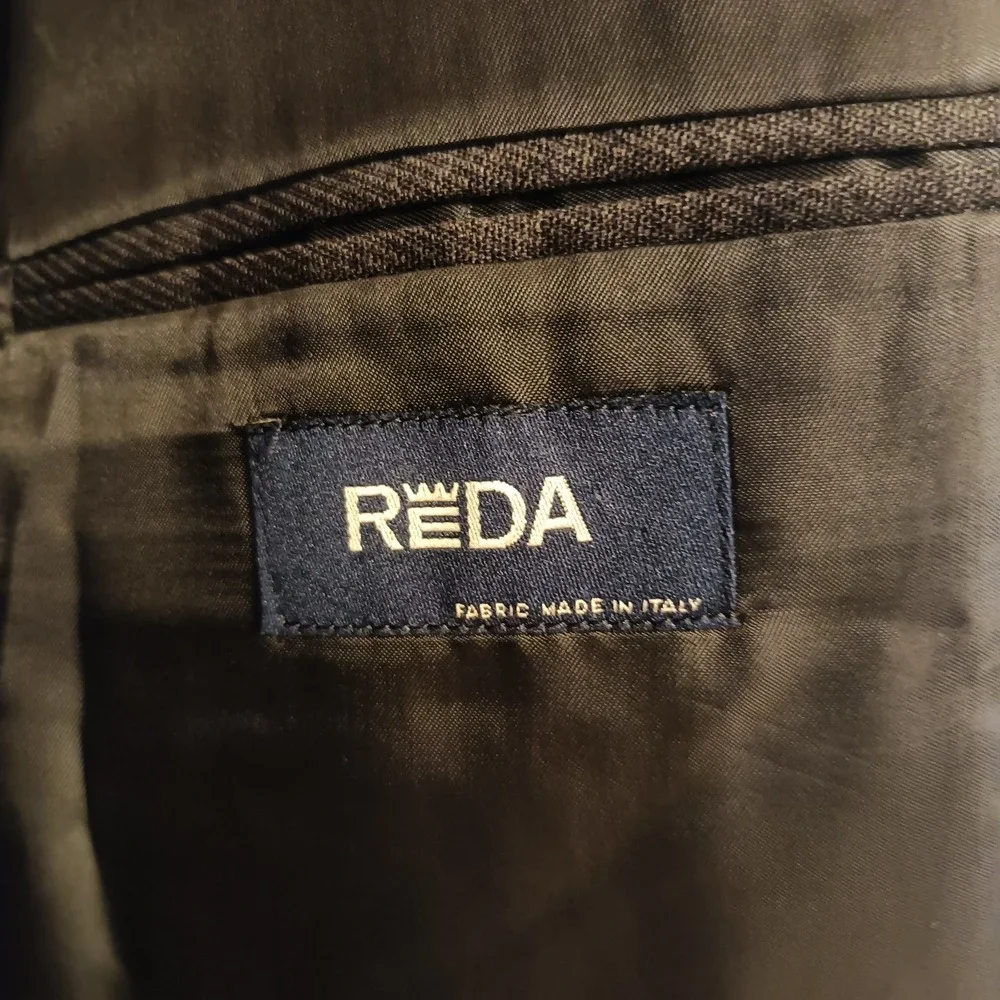 Pavone Reda Men's 40R Charcoal Gray‎ 100% Wool Serge Twill Blazer Made In Italy